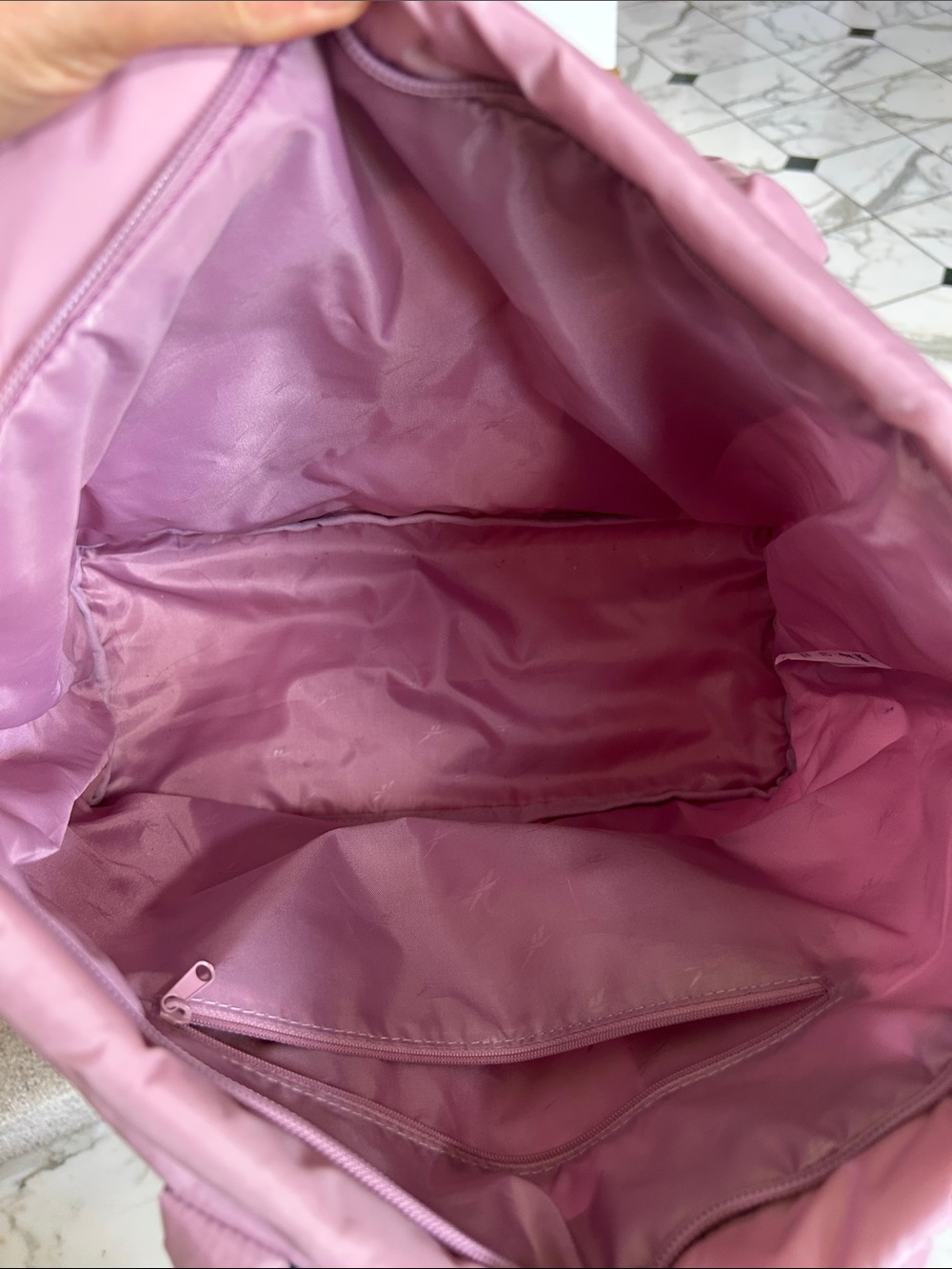 Reebok Light Pink Quilted Tote image 3